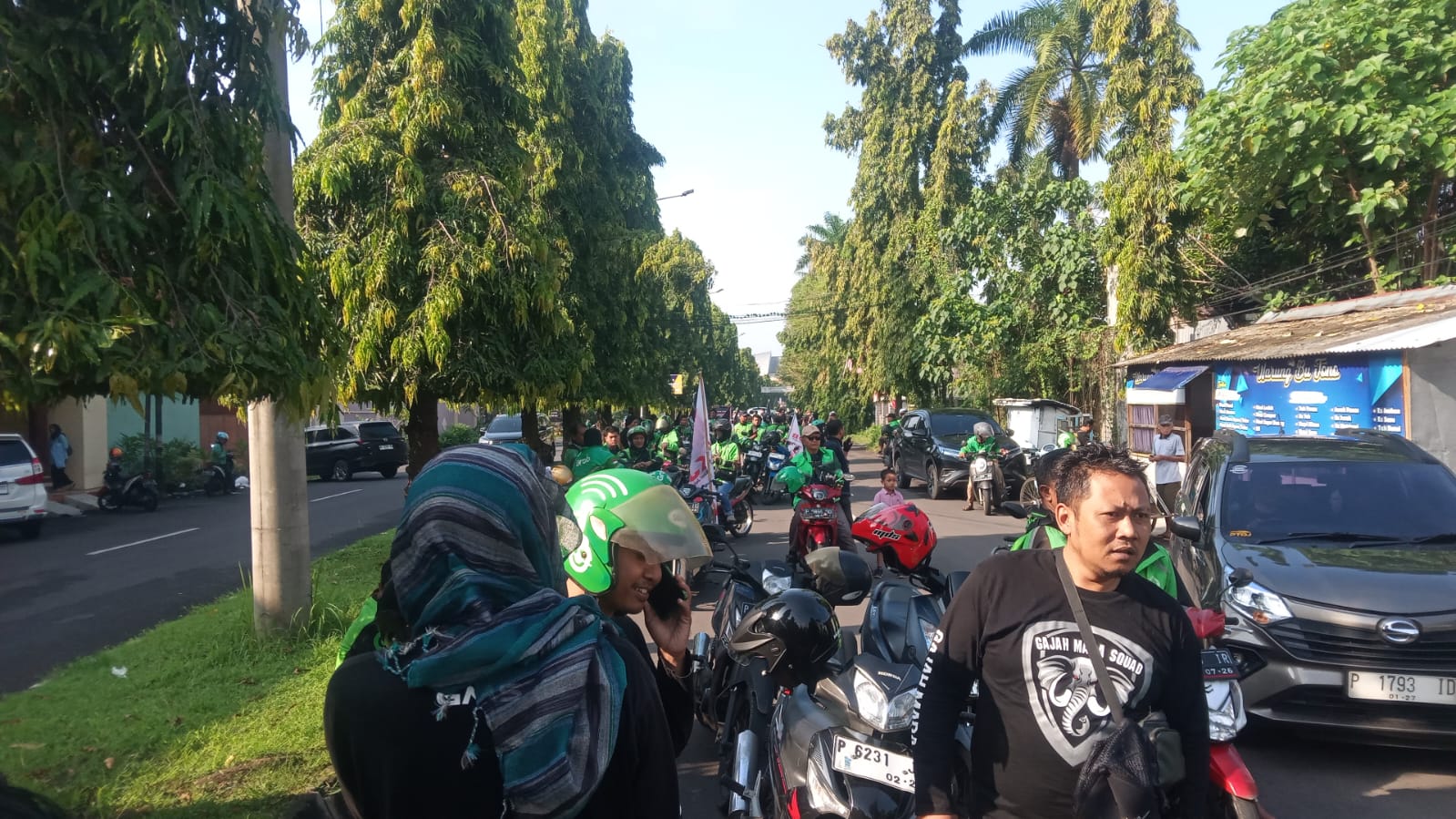 Ribuan Driver Ojol Jember Turun ke Jalan, Jalanan Perkotaan Macet